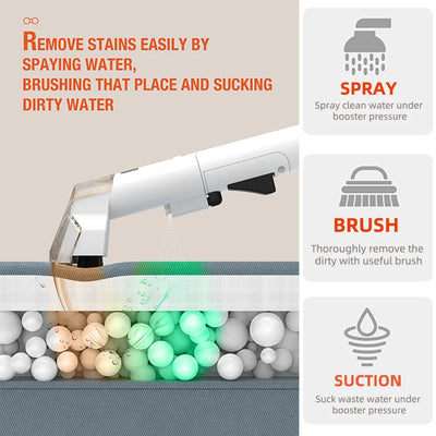 Handheld Carpet Cleaner 600W 15KPa Portable Spot Cleaner for Car Sofa Pet Hair Spray Suction Upholstery Integrated Clean Machine