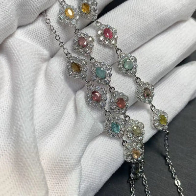 Natural Tourmaline Bracelets & Bangles For Women  Adjustable Fine Jewelry stone