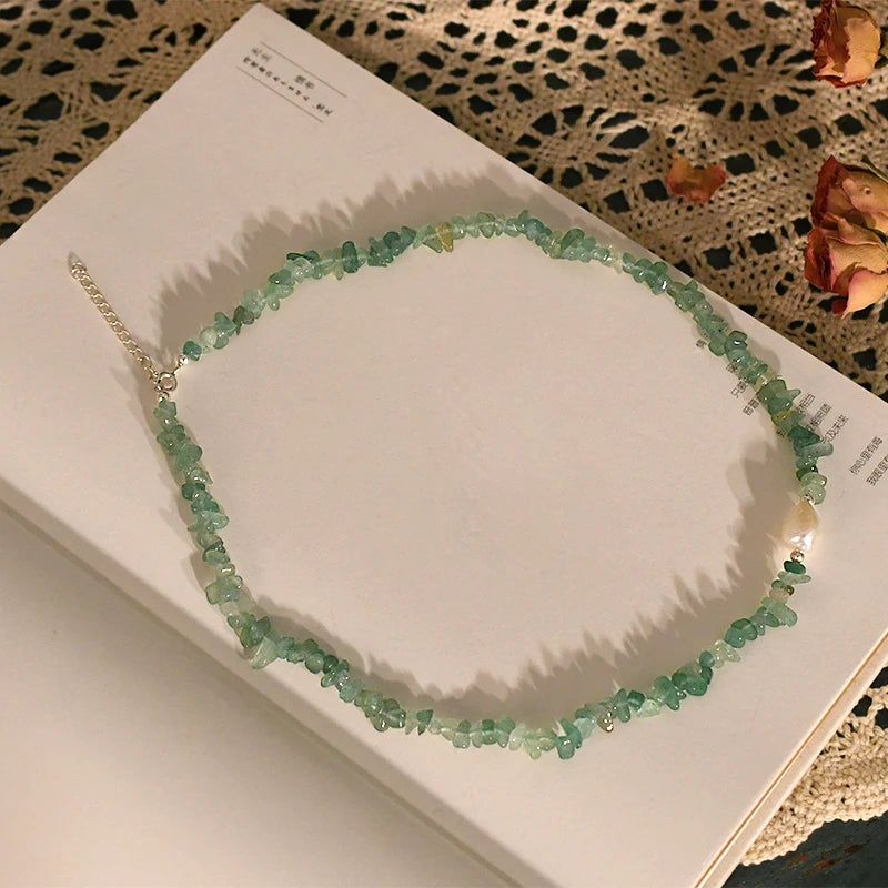 ASHIQI 925 Sterling Silver Natural Baroque Pearl Necklace Irregular Crystal Stone Color for Women Party  Jewelry