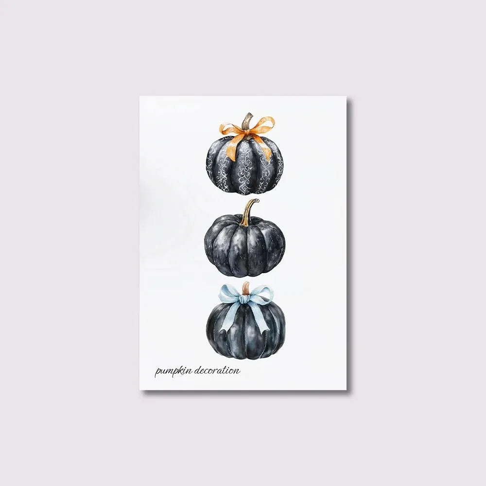 Autumn Leaves Pumpkins Print Poster Fall Home Bedroom Living Room Decor Autumn Vibes Decor Canvas Painitng Thanksgiving Gift