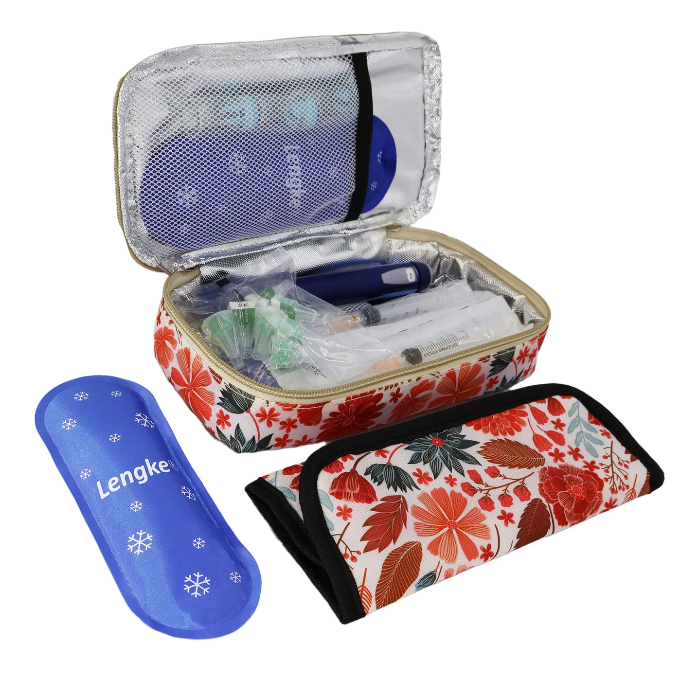 Large Portable Insulin Cooler Travel Bag - Lightweight, Durable Design for Outdoor Camping and Travel