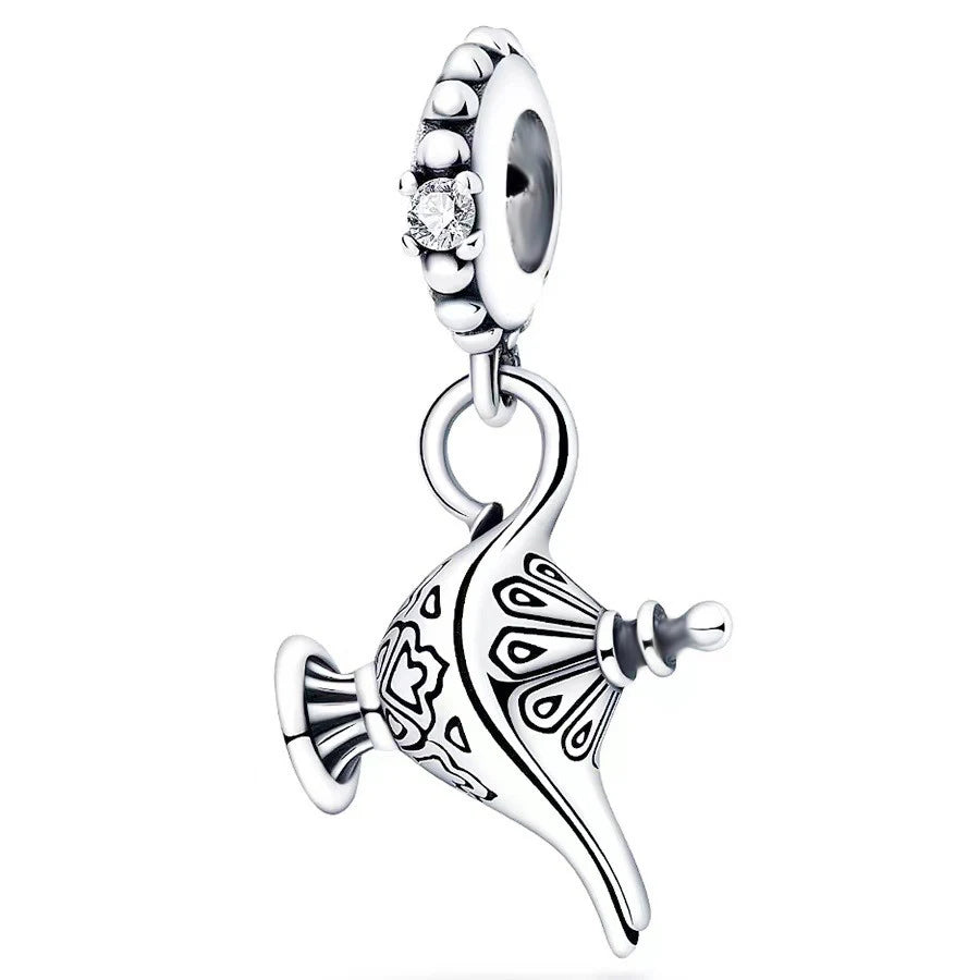 1Pcs/lot High Quality Zinc Alloy Silver Plated Large Hole Bead DIY  Accessories Gift Bead Jewelry Women's Bracelet Silvering