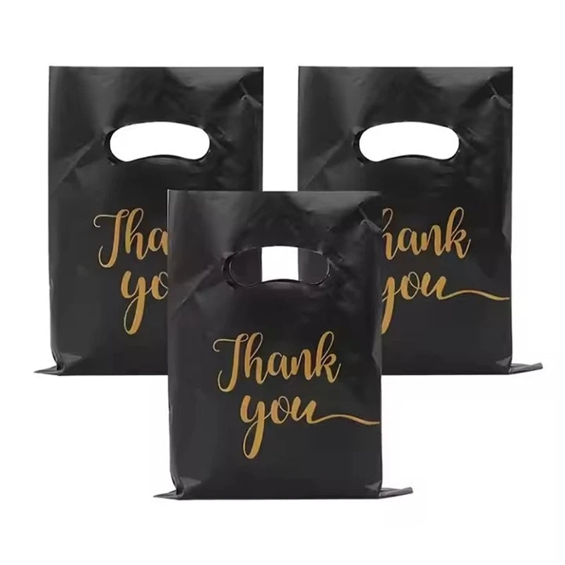 100PCS Thank You Gift Bags Candy Cookie Packaging Bag for Wedding Birthday Party Small Business Candy Pastry Store Packaging