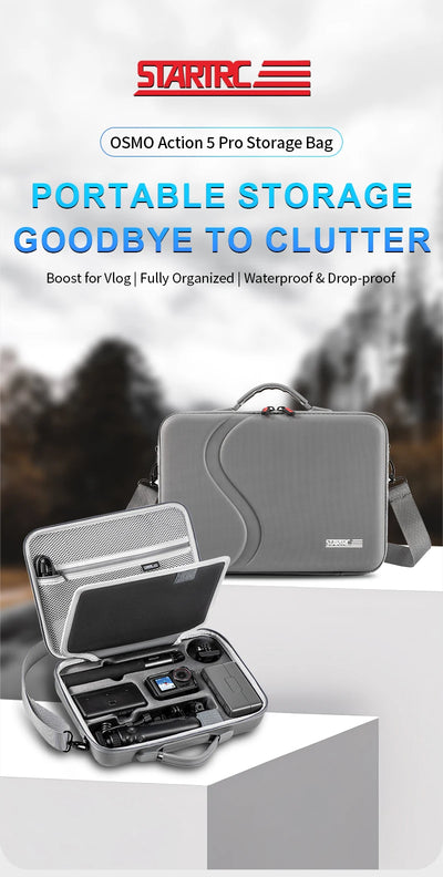 STARTRC for DJI Action 5pro sports camera PU storage bag DJI outdoor camera accessories box does not include sports camera