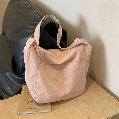 Women Girls Crossbody Shoulder Bags Fashionable Solid Color Nylon Bags Tote Bag Outdoor Travel Ultra-large Capacity Bags