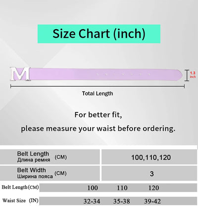 Maikun Women’s Leather Belts Removable Letter M Plate Buckle  High Quality PU Leather Belt  For Jeans Dress Halloween - The world bestselling 