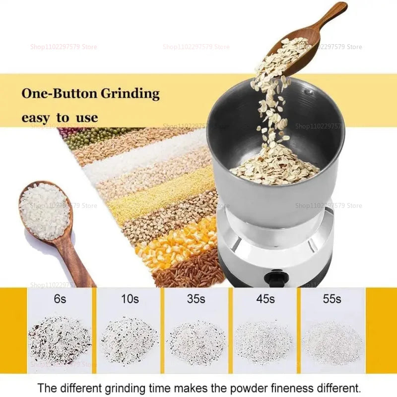 2025 Electric Spice Pepper Coffee Grinder 4-Blade Mini Grain Grinder 300ml Ultra-Fine Baby Food Mill Kitchen Household