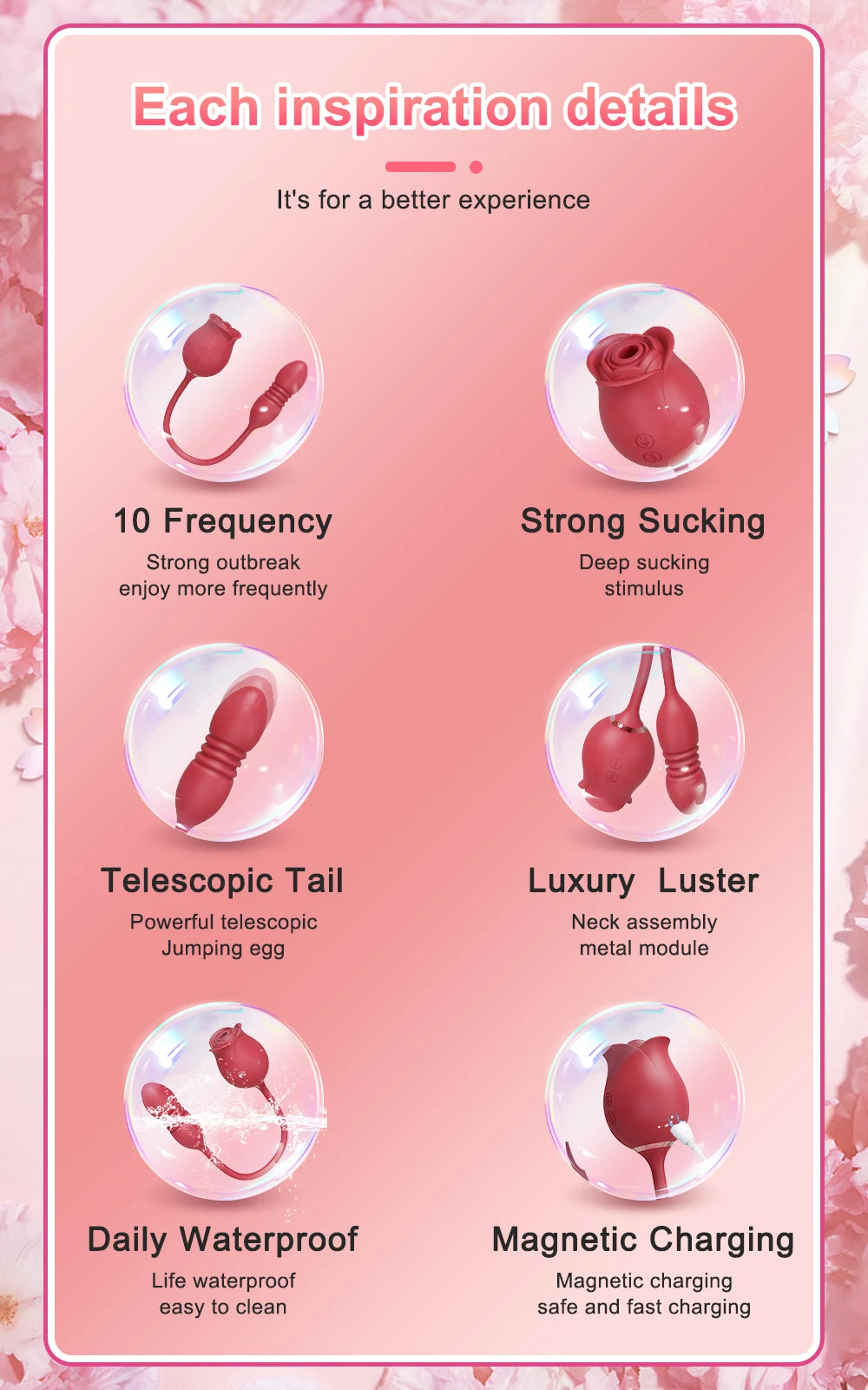 Rose-Licking Vibrator Female G Spot Nipple Clitoris Stimulator Tongue Lick Vibrating Love Egg Dildo Adults Sex Toys for Women