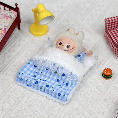 Doll Bed for Ropa Labubu V3 V4 Bed Pillows Sleeping Bag Pajama blindfold 1/12 BJD GSC Body9 DOD YMY Obitsu11 Doll Accessories