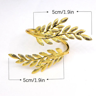Gold Wheat Napkin Rings Metal Leaf Napkin Holder for Harvest Festival Fall Thanksgiving Dinner Party Table Decoration