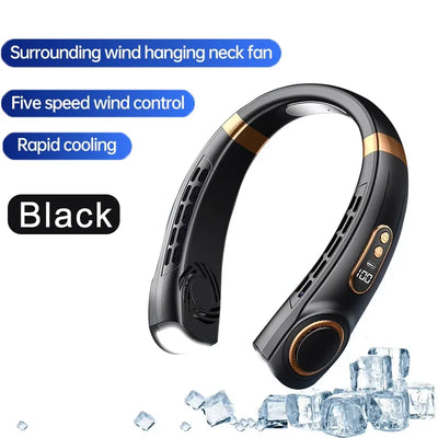 Rechargeable Portable Neck Fan Personal Cooler Wearable Bladeless Semiconductor Outdoor Cooling Fan Quiet  Cooling Device