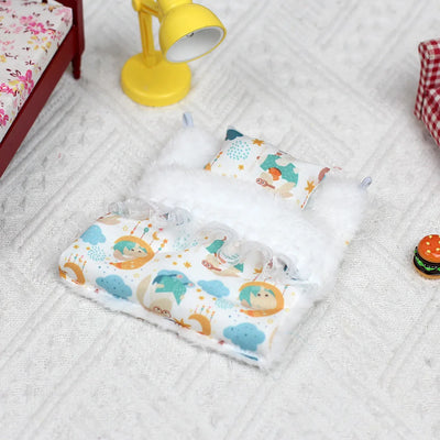 Doll Bed for Ropa Labubu V3 V4 Bed Pillows Sleeping Bag Pajama blindfold 1/12 BJD GSC Body9 DOD YMY Obitsu11 Doll Accessories