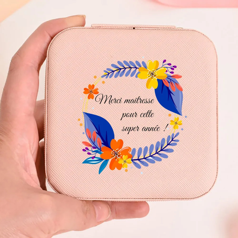 Thank You Mistress for This Great Year Jewelry Organizer Teacher's Day Gift for Her Garland Alphabet Jewelry Box Thanks teacher