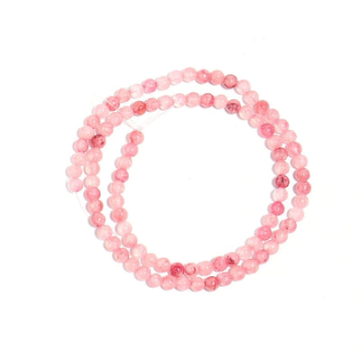 1Strand Natural Persian Jade Stone Pink 4/6/8/10/12mm Loose Spacer Gem Bead for Jewelry Making DIY Bracelet Necklace Accessories