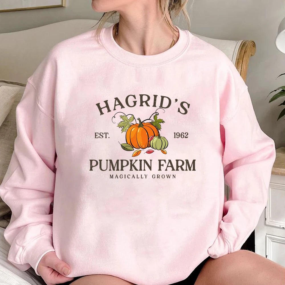 Hagrid's Pumpkin Patch Sweatshirt Fall Halloween Hoodie Thanksgiving Sweater Halloween Shirts Unisex Long Sleeves Sweatshirts