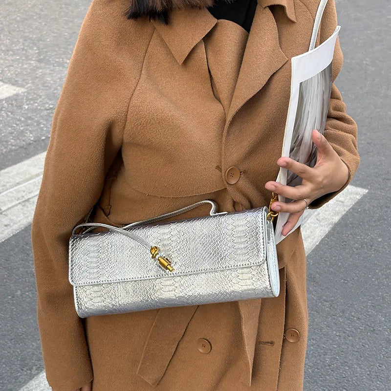 Large Capacity Women's Handbag Fashion Crocodile Pattern Square Bag Lady Purse Shoulder Messenger Bag Female Casual Tote Bag