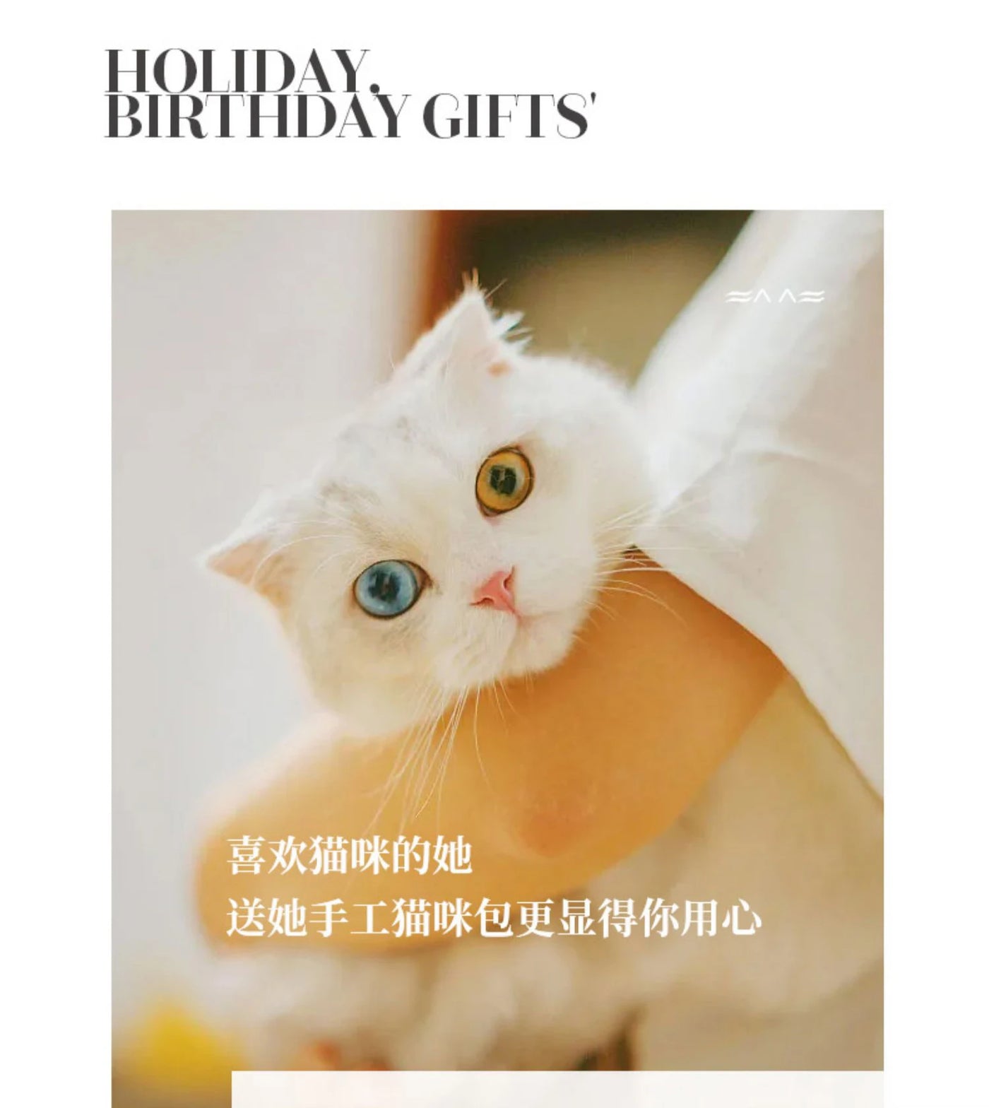 Handmade Cat Doll Bag Girl To Girl Birthday Gift Go Heart Niche Senior Practical Cat Bag A Variety of Ways To Use Cute Cat Bag