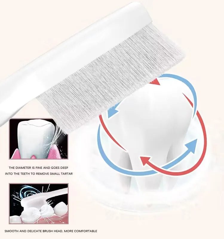 2/4PCS Ultra-fine Soft Toothbrush Gum Care Sensitive Nano Brush Heads for Phili Sonic Care HX3/HX6/HX9 Heads For 6780 3014