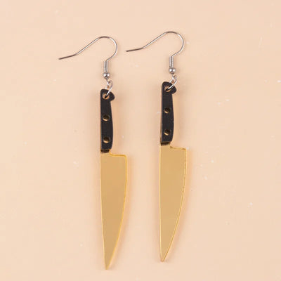 Halloween Earrings Funky Spooky Quirky Earrings Bloody Knife Axe Dangle Earrings Creepy Acrylic for Women Girls Jewelry Gifts