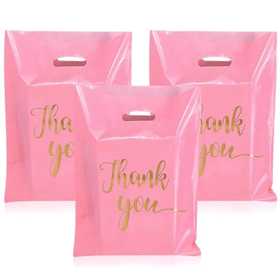 100PCS Thank You Gift Bags Candy Cookie Packaging Bag for Wedding Birthday Party Small Business Candy Pastry Store Packaging