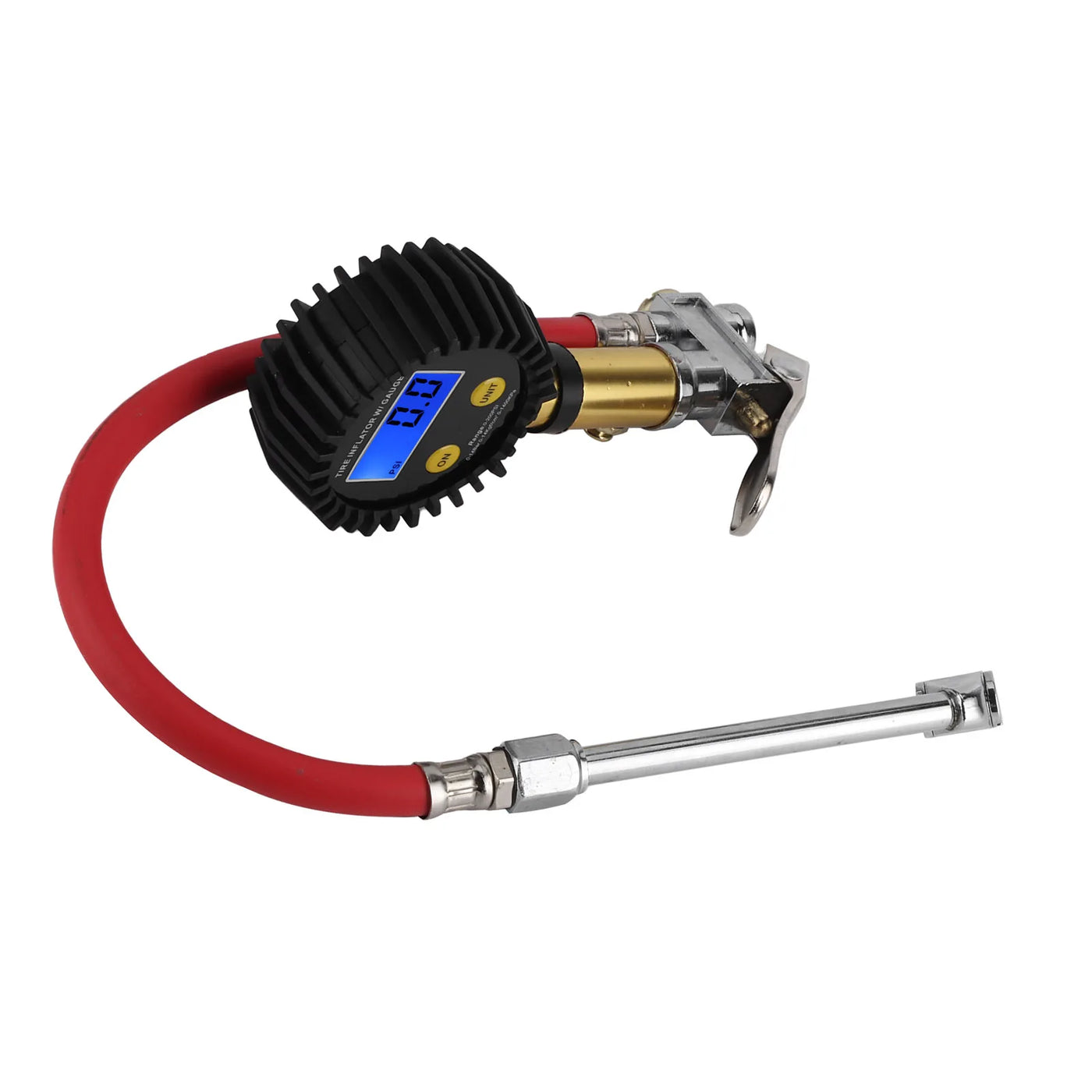 Tire Inflator Air Line Tyre Pump W/Digital Pressure Gauge Tester Universal for Car Motorcycle 3‑200PSI