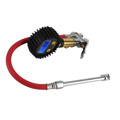 Tire Inflator Air Line Tyre Pump W/Digital Pressure Gauge Tester Universal for Car Motorcycle 3‑200PSI