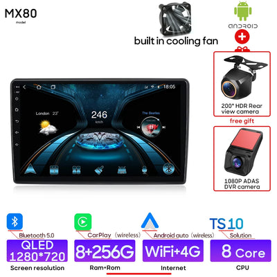 Android 15 For Citroen C2 C3 2001 2003 - 2010 GPS Navigation Multimedia Player Radio Stereo Wireless CarPlay Auto Wifi No 2din