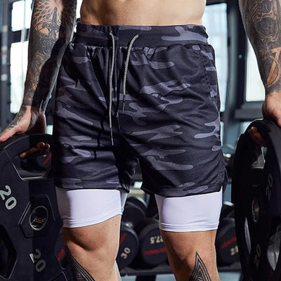 Men Sport Shorts  Sportswear Double-deck Running Shorts 2 In 1 Beach Bottoms Summer Gym Fitness Training Jogging Short Pants Men - The world bestselling 