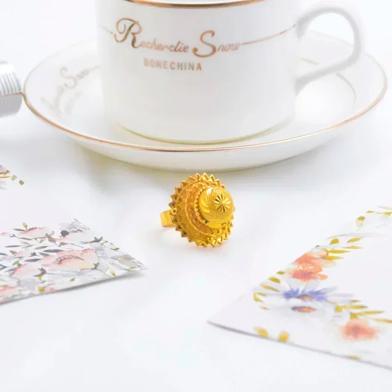 Shamty Hot Ethiopian Bridal Jewelry Sets African Nigeria Sudan Eritrea Kenya Pure Gold Color Habasha Style Wedding Sets D30019