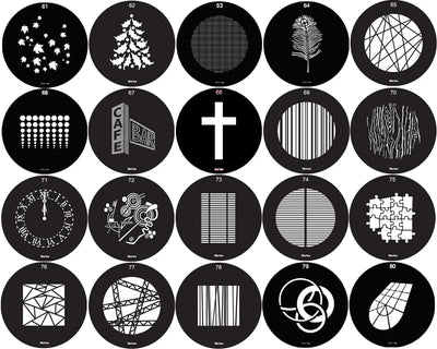 20PCS 86MM 66MM GOBO Bones Bar Heart Moon Skulls Bat Swing Halloween Interior Photo Wedding Portrait Children's Photography SA-P