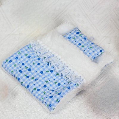 Doll Bed for Ropa Labubu V3 V4 Bed Pillows Sleeping Bag Pajama blindfold 1/12 BJD GSC Body9 DOD YMY Obitsu11 Doll Accessories