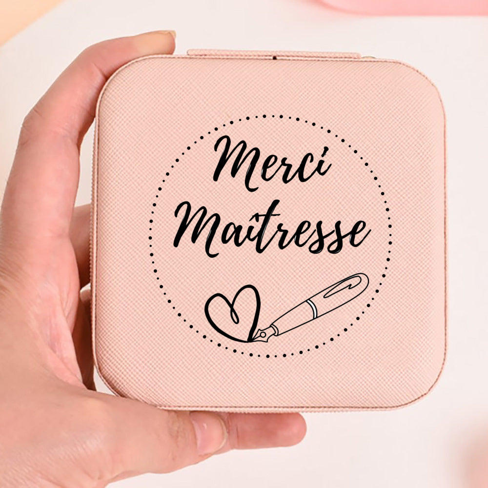 Thank You Mistress for This Great Year Jewelry Organizer Teacher's Day Gift for Her Garland Alphabet Jewelry Box Thanks teacher