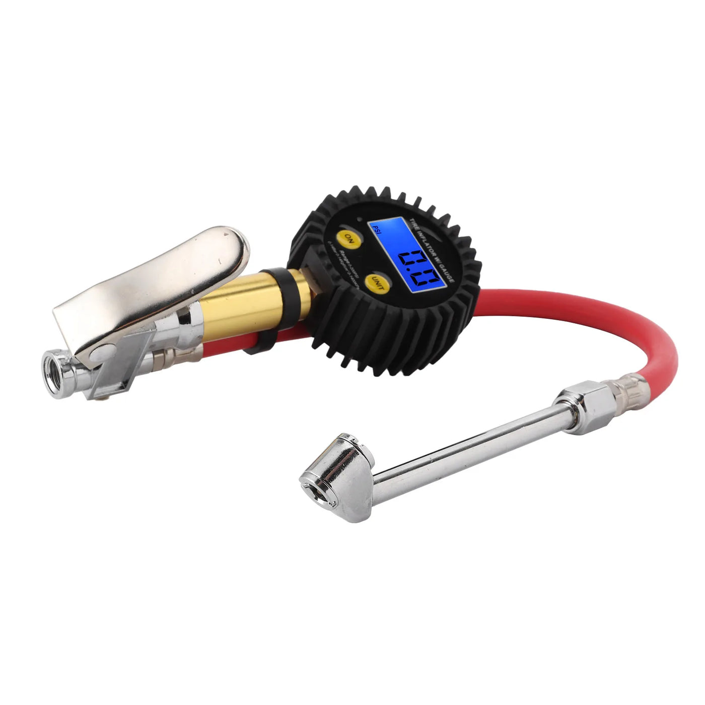 Tire Inflator Air Line Tyre Pump W/Digital Pressure Gauge Tester Universal for Car Motorcycle 3‑200PSI