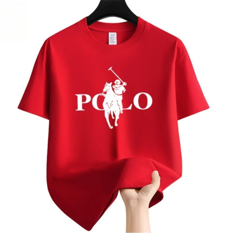 Men's Summer Fashion Brand Clothing  Casual Business Shorts  Loose Sleeve Versatile Round Neck T-Shirt  Breathable T-Shirt - The world bestselling 