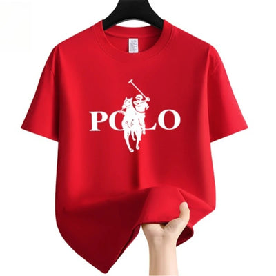 Men's Summer Fashion Brand Clothing  Casual Business Shorts  Loose Sleeve Versatile Round Neck T-Shirt  Breathable T-Shirt - The world bestselling 