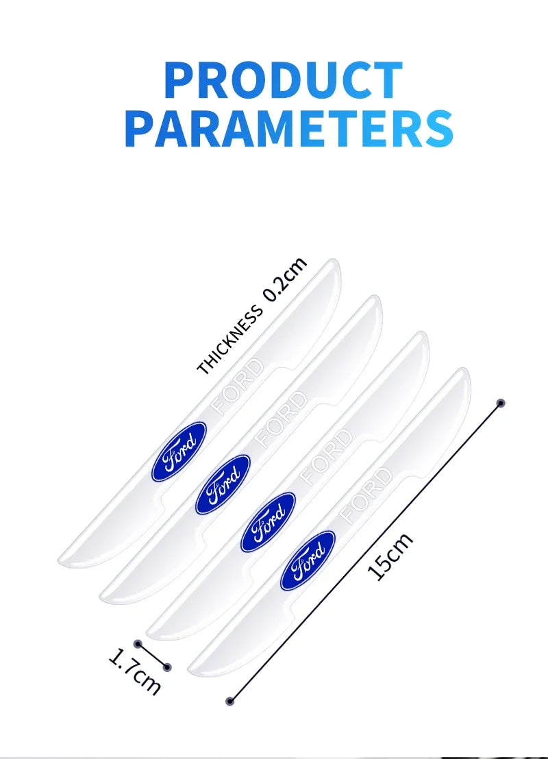 Invisible car Door Handle Shake Scratches Protective For Ford Fiesta Ranger Focus Kuga Mustang S-MAX Transit Mondeo Fusion Esco