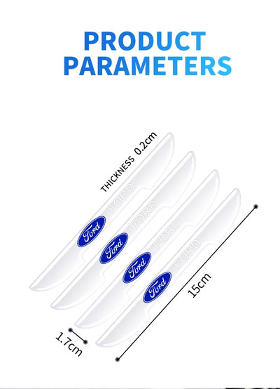 Invisible car Door Handle Shake Scratches Protective For Ford Fiesta Ranger Focus Kuga Mustang S-MAX Transit Mondeo Fusion Esco