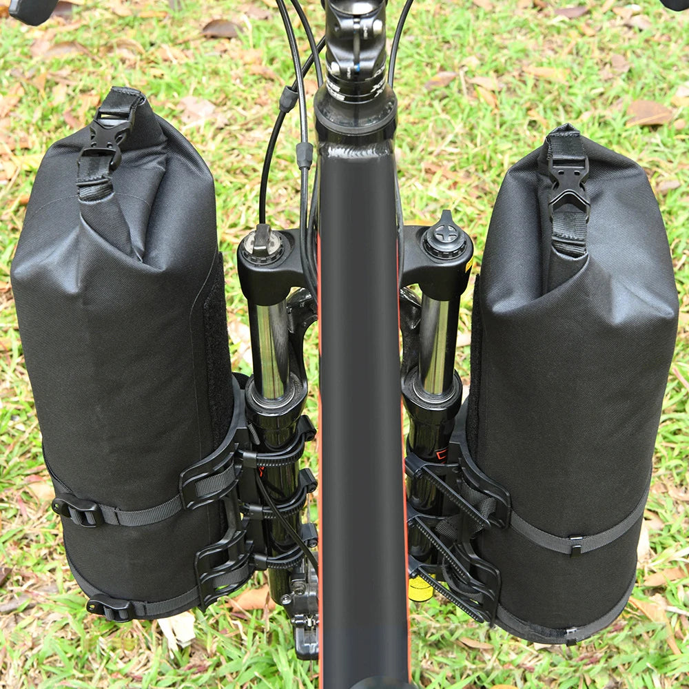 3L/7L Bike Fork Bag Waterproof Roll Top Dry Bag Bicycle Fork Bag Cycling Pack Bike Pannier New bicycle bag 2024