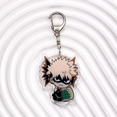Anime Characters My Hero Academia Acrylic Car Keychain Accessories Trendy Bag Charm Backpack Pendant Keyring Gifts For Friends