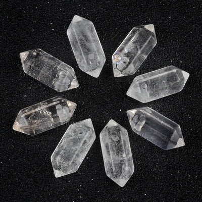 Hexagonal Natural Stone Crystal Tiger Eye Stone Opal Pendant Beads Jewelry Making DIY Necklace Earrings Accessories Gifts