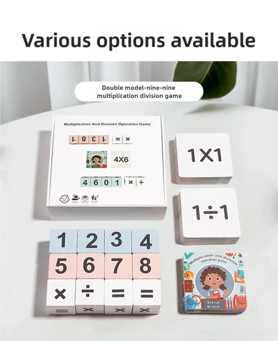 Montessori Wooden Double Player Multiplication and Division Game Kids 24 Point Game Teaching Aids Educational Toys For Children