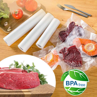 Vacuum Sealer Bags Food Vacuum Bag Custom Length Vacuum Packaging Bag 12+15+20+25+30cm*500cm Rolls for Food Fresh Vacuum Packer