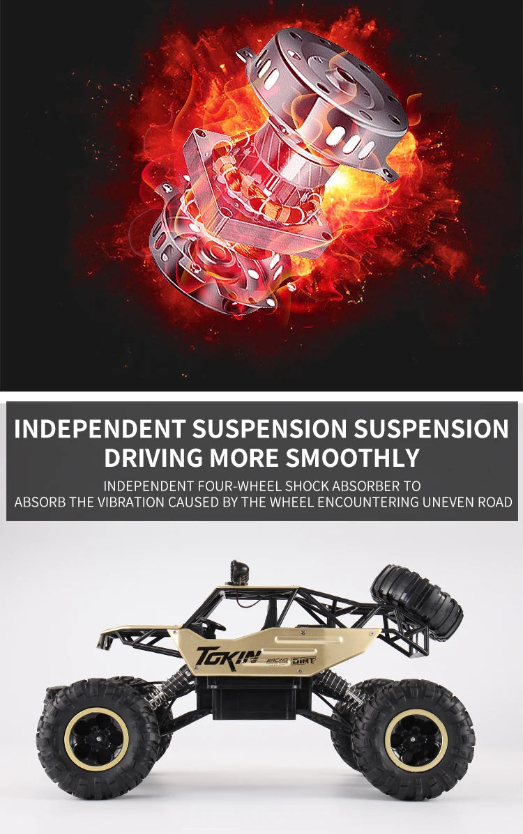 New 4WD RC Car 1:12 Off Road 4x4 Remote Control Cars Radio Buggy Truck Racing Drift with Led Lights Toys Gift for Children Adult