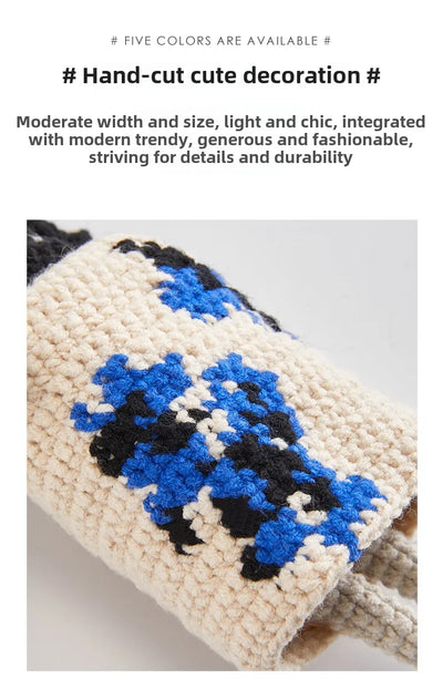 Cute doll bag pendant knitted humanoid bag charm braided keychain car pendant Women's Bag Accessories