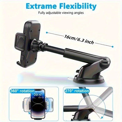 Car Phone Holder for Cars, Suction Cup Style Air Vent Navigation Bracket, Mounting Clip for Inside the Car