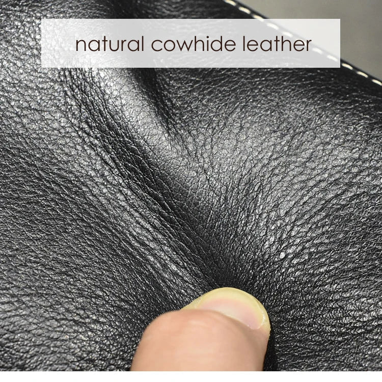 ROOG Men's Genuine Leather Clutch High Quality Long Wallet Women's Luxury Mobile Phone Bag Credit Card Holder Purse Wrist Bags