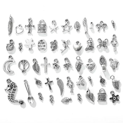 100/500pcs Tibetan Silver Mixed Pendant Animals Charms Beads for Jewelry Making Bracelet Earrings Necklace DIY Craft Art Charms