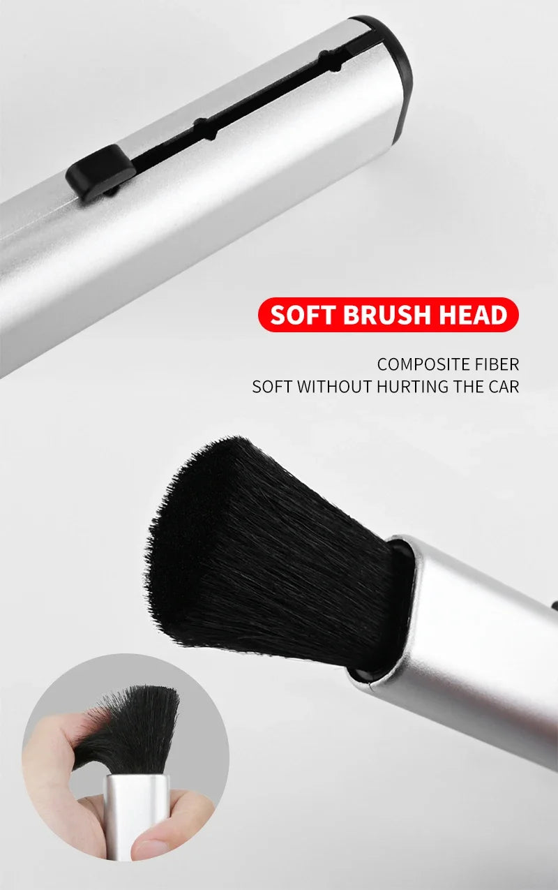 Car Telescopic Plastic Handle Wool Small Brush For Ford Focus mk2 mk3 Fiesta mk7 Ranger Mondeo mk4 S-MAX Kuga Mustang Auto Goods