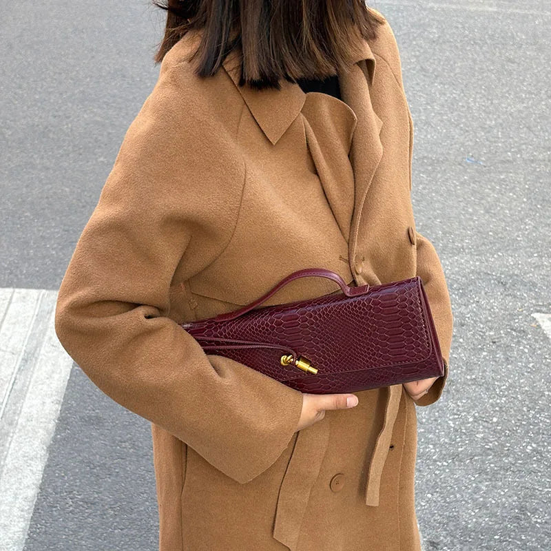 Large Capacity Women's Handbag Fashion Crocodile Pattern Square Bag Lady Purse Shoulder Messenger Bag Female Casual Tote Bag