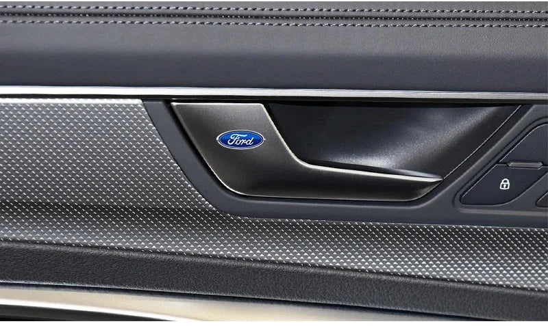 Car Logo Door Handle Sticker Auto One-click Start Button Decal For Ford Kuga Focus Fiesta Ecosport Mondeo Fusion Transit Pendant